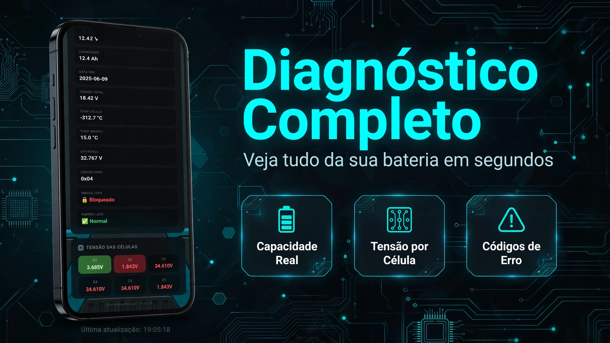 Reset Bateria - Dispositivo profissional para diagnóstico de baterias Makita